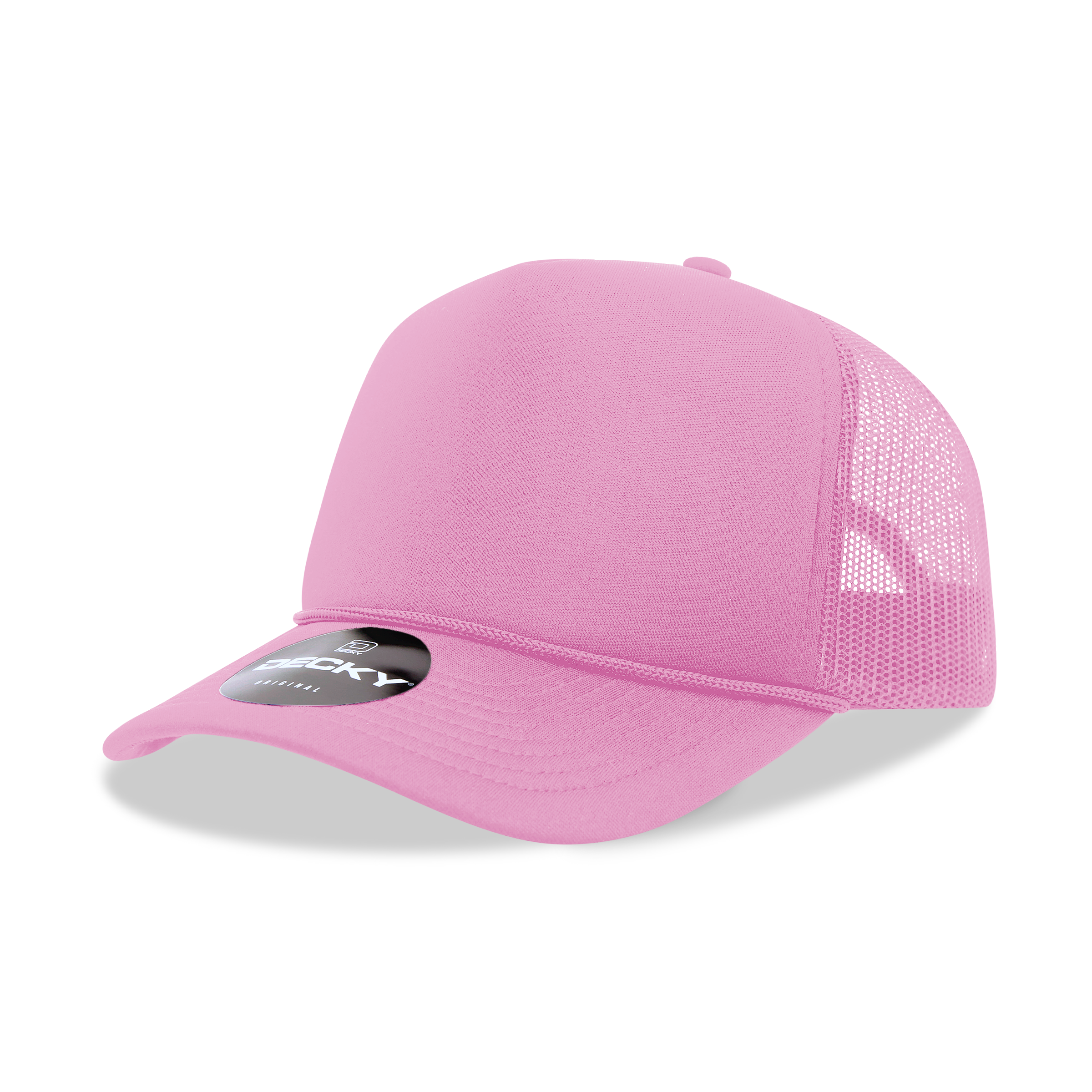 DECKY CLASSIC 6025 Mid Profile 5-Panel Foam Trucker Hat, Black | 6025-1BLK