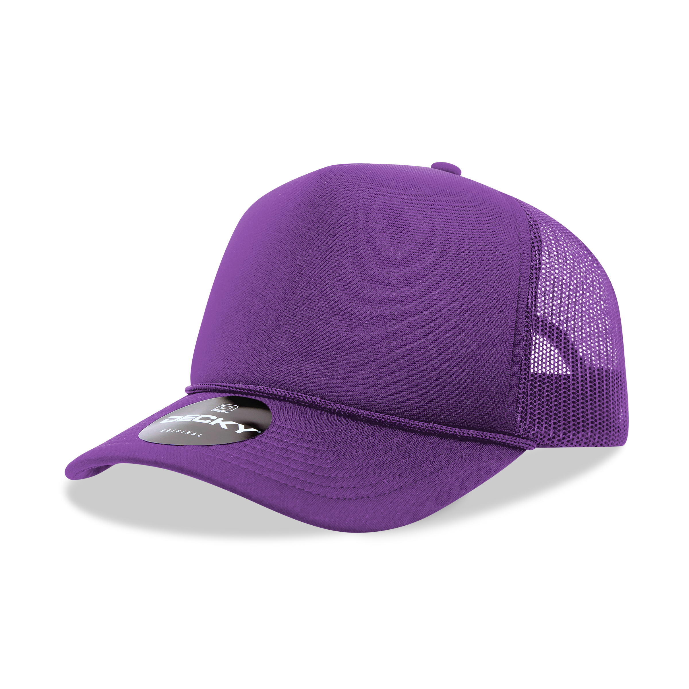 DECKY CLASSIC 6025 Mid Profile 5-Panel Foam Trucker Hat, Black | 6025-1BLK
