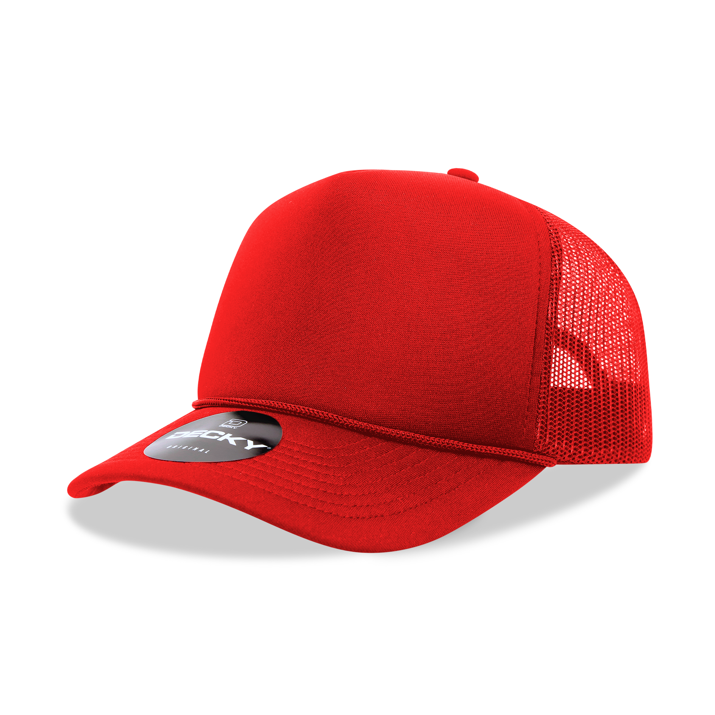 DECKY CLASSIC 6025 Mid Profile 5-Panel Foam Trucker Hat, Black | 6025-1BLK