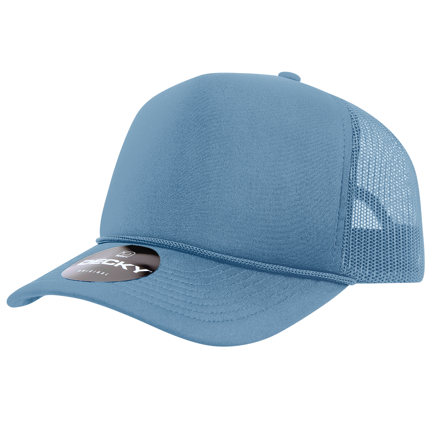 DECKY CLASSIC 6025 Mid Profile 5-Panel Foam Trucker Hat, Black | 6025-1BLK