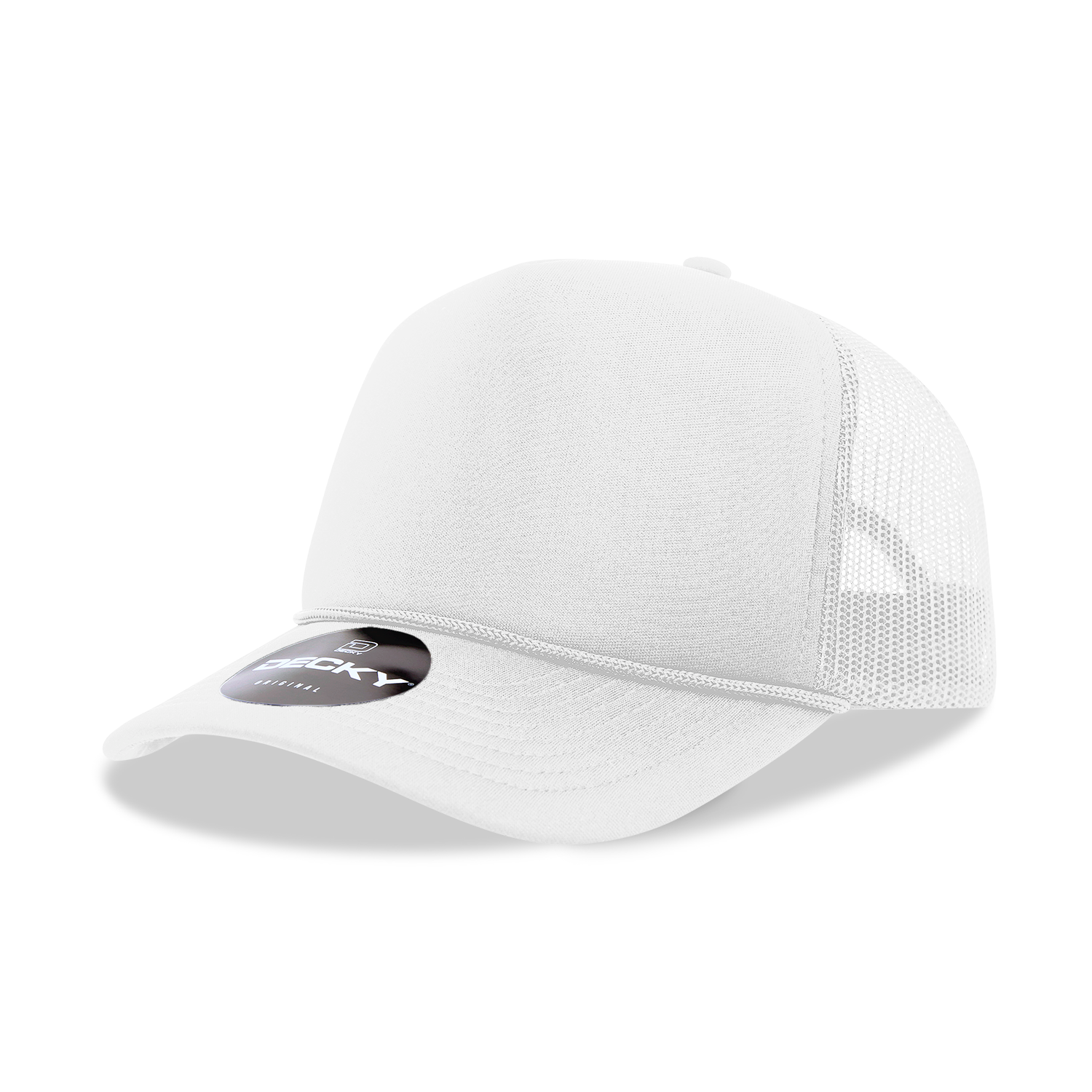 DECKY CLASSIC 6025 Mid Profile 5-Panel Foam Trucker Hat, Black | 6025-1BLK