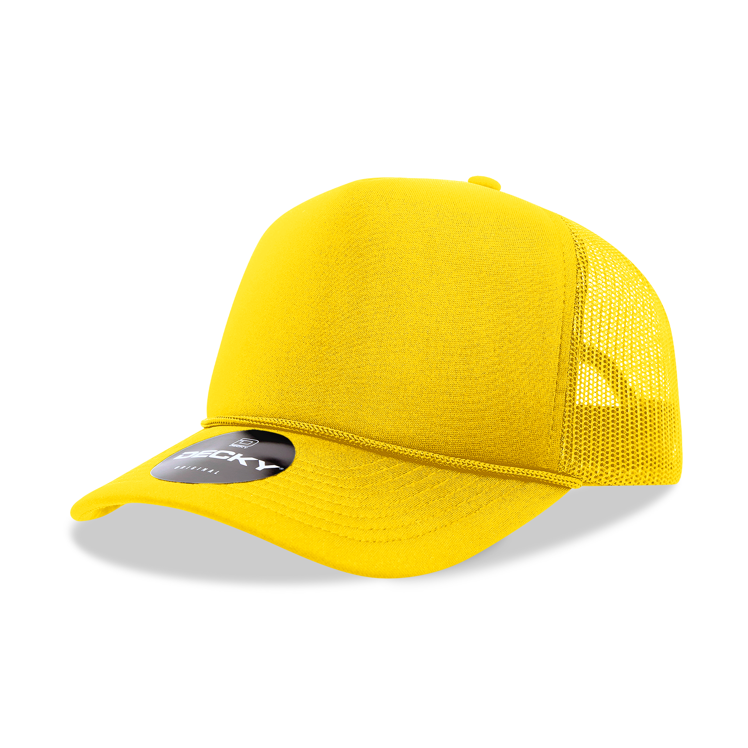 DECKY CLASSIC 6025 Mid Profile 5-Panel Foam Trucker Hat, Black | 6025-1BLK