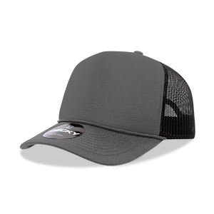 DECKY CLASSIC 6025 Mid Profile 5-Panel Foam Trucker Hat, Black | 6025-1BLK