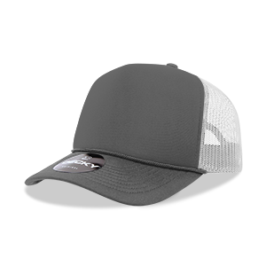 DECKY CLASSIC 6025 Mid Profile 5-Panel Foam Trucker Hat, Black | 6025-1BLK