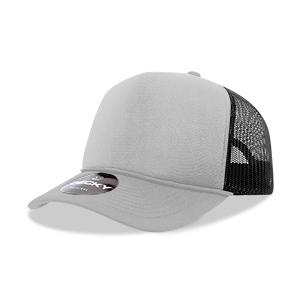 DECKY CLASSIC 6025 Mid Profile 5-Panel Foam Trucker Hat, Black | 6025-1BLK