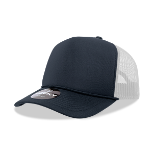 DECKY CLASSIC 6025 Mid Profile 5-Panel Foam Trucker Hat, Black | 6025-1BLK
