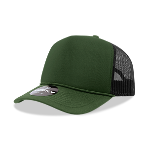DECKY CLASSIC 6025 Mid Profile 5-Panel Foam Trucker Hat, Black | 6025-1BLK