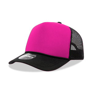 DECKY CLASSIC 6025 Mid Profile 5-Panel Foam Trucker Hat, Black | 6025-1BLK