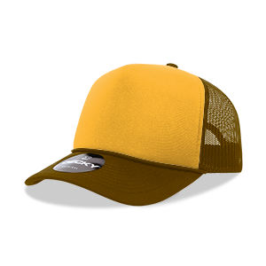 DECKY CLASSIC 6025 Mid Profile 5-Panel Foam Trucker Hat, Black | 6025-1BLK