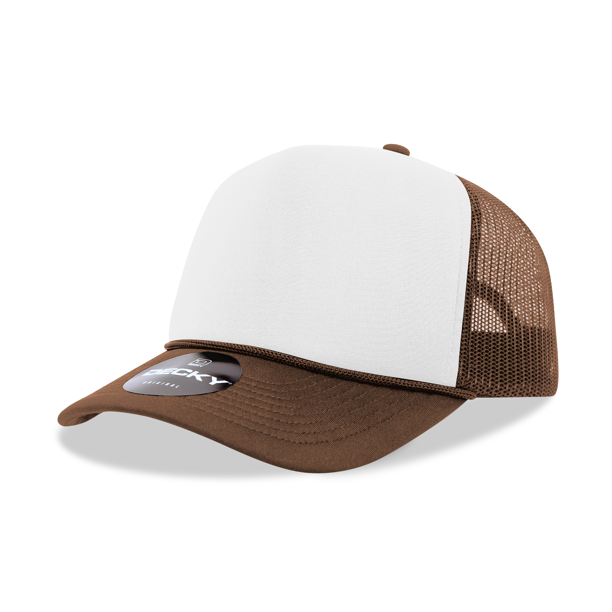 DECKY CLASSIC 6025 Mid Profile 5-Panel Foam Trucker Hat, Black | 6025-1BLK