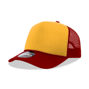 DECKY CLASSIC 6025 Mid Profile 5-Panel Foam Trucker Hat, Black | 6025-1BLK