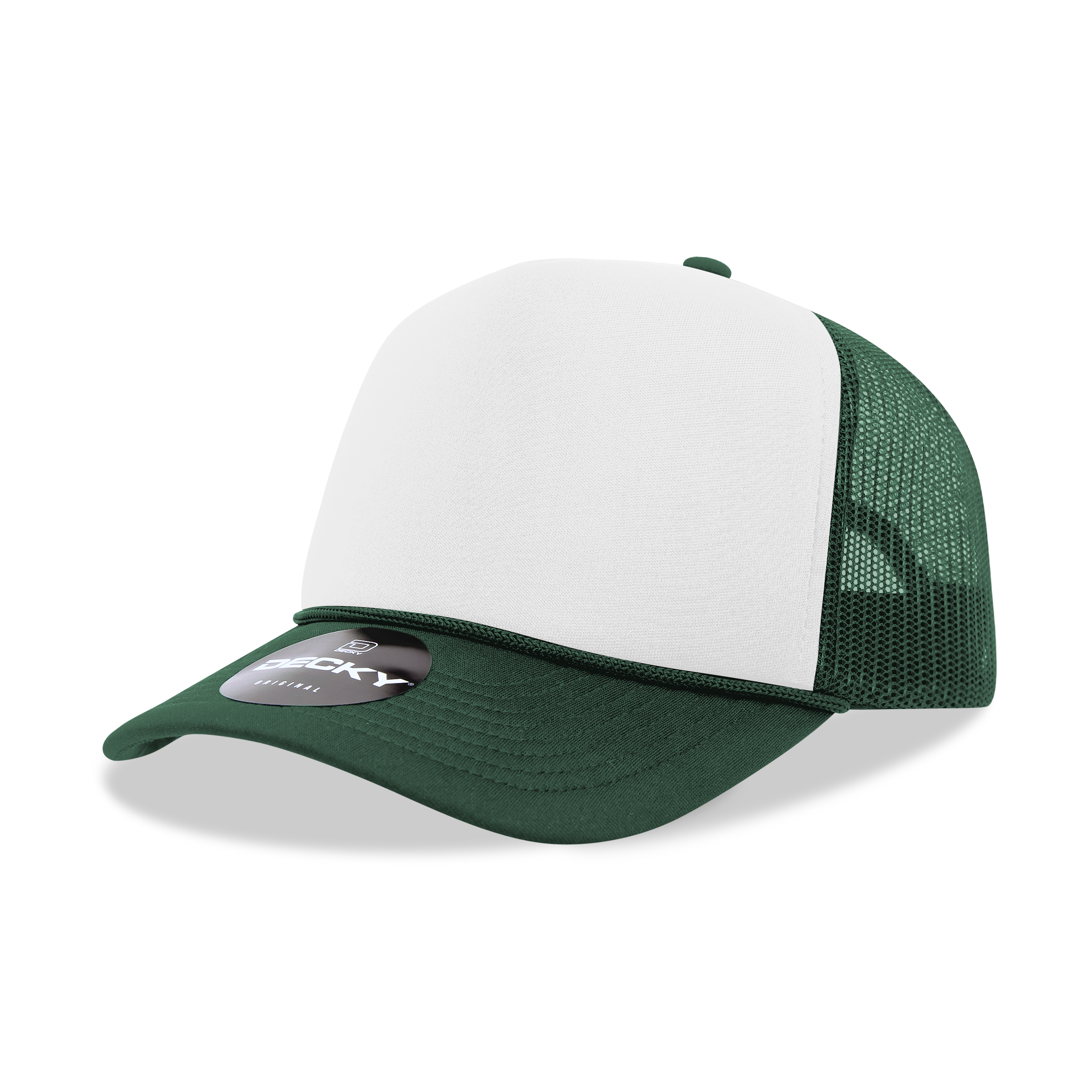 DECKY CLASSIC 6025 Mid Profile 5-Panel Foam Trucker Hat, Black | 6025-1BLK