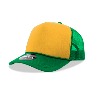 DECKY CLASSIC 6025 Mid Profile 5-Panel Foam Trucker Hat, Black | 6025-1BLK