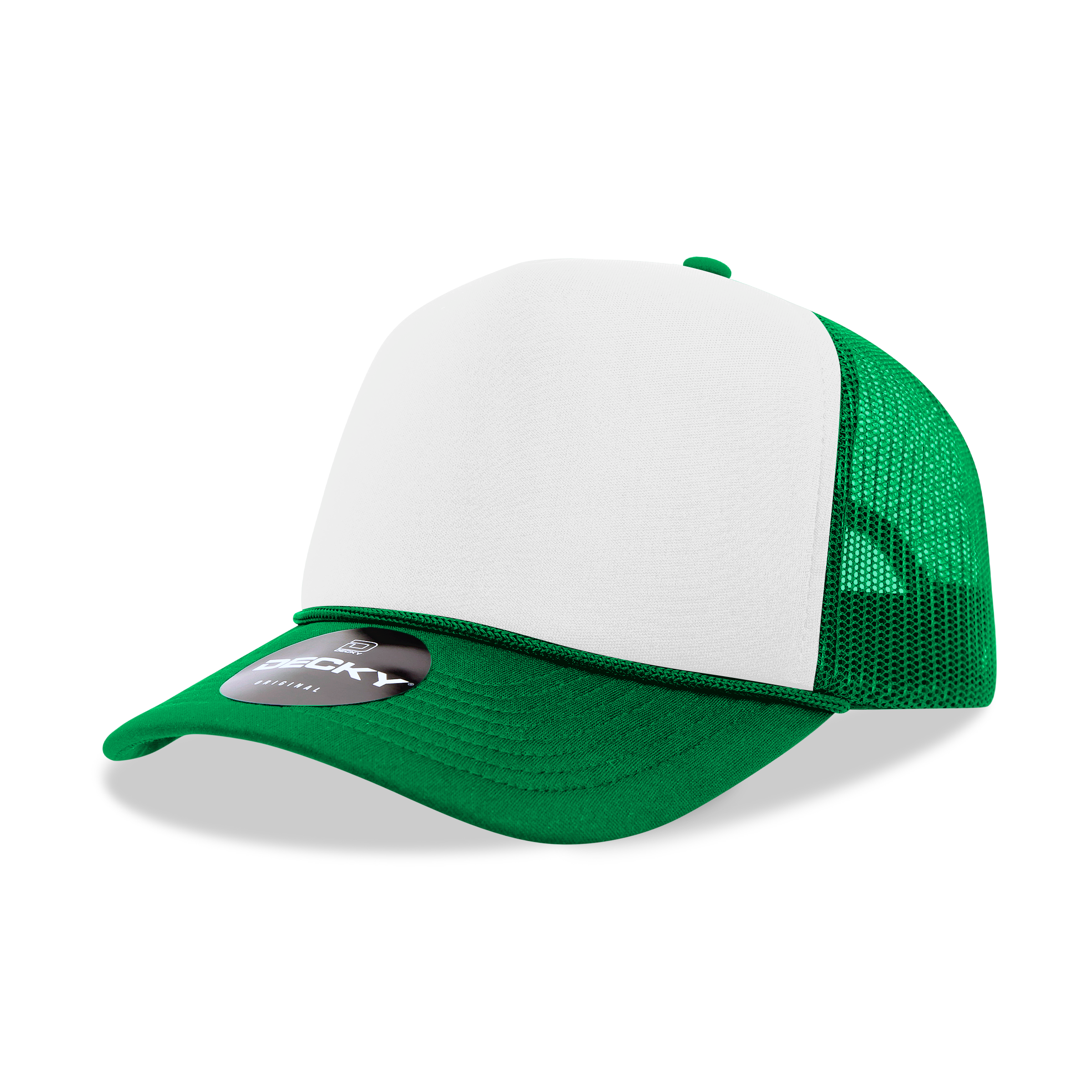 DECKY CLASSIC 6025 Mid Profile 5-Panel Foam Trucker Hat, Black | 6025-1BLK