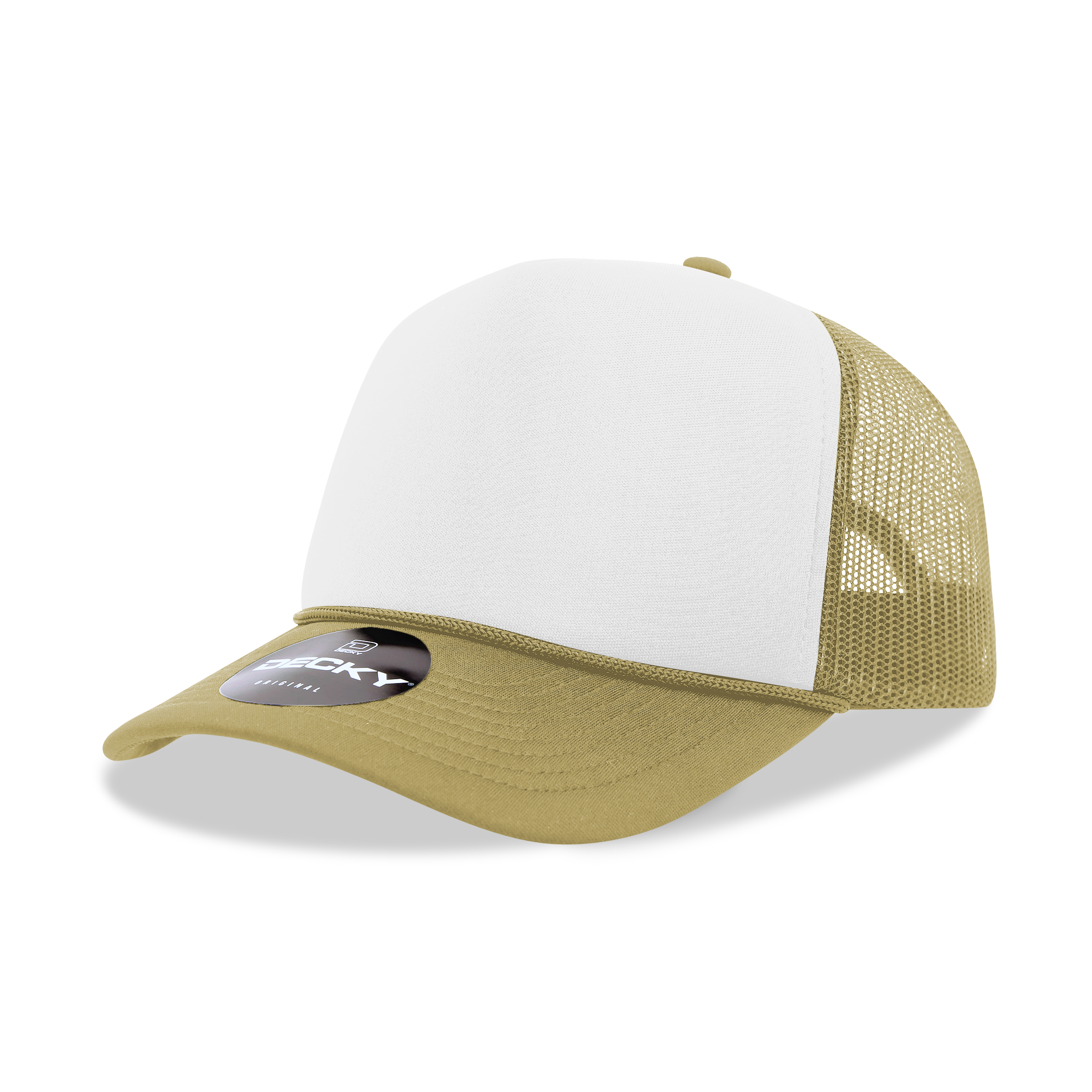 DECKY CLASSIC 6025 Mid Profile 5-Panel Foam Trucker Hat, Black | 6025-1BLK