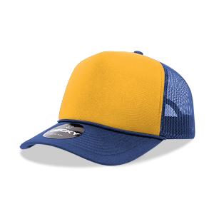 DECKY CLASSIC 6025 Mid Profile 5-Panel Foam Trucker Hat, Black | 6025-1BLK