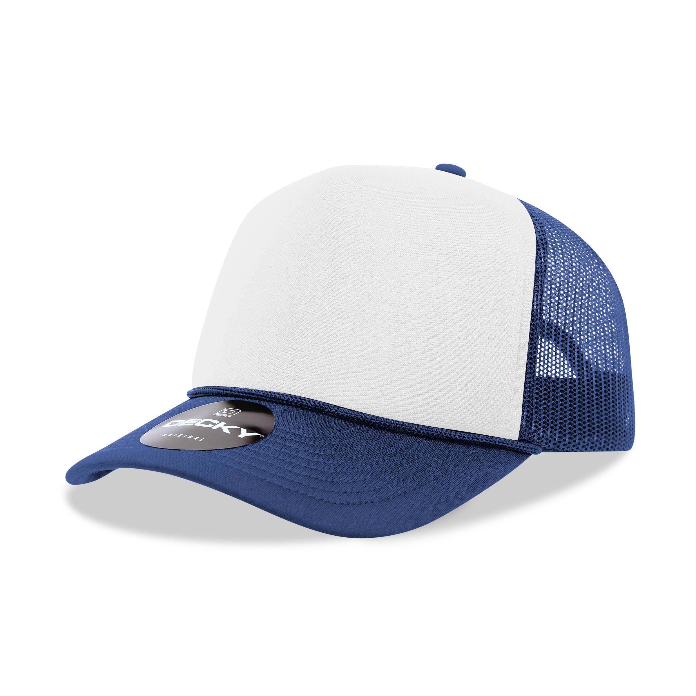DECKY CLASSIC 6025 Mid Profile 5-Panel Foam Trucker Hat, Black | 6025-1BLK
