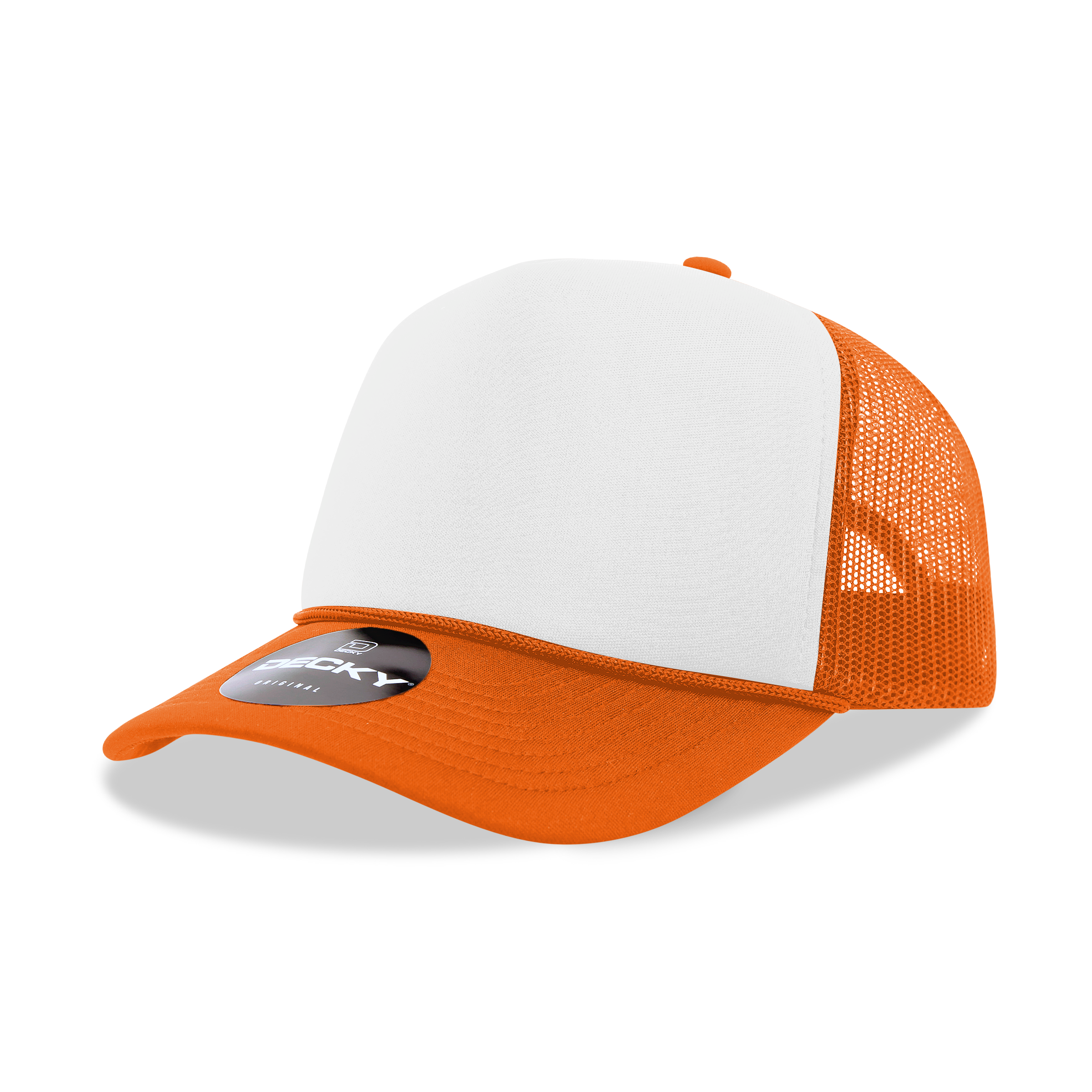 DECKY CLASSIC 6025 Mid Profile 5-Panel Foam Trucker Hat, Black | 6025-1BLK