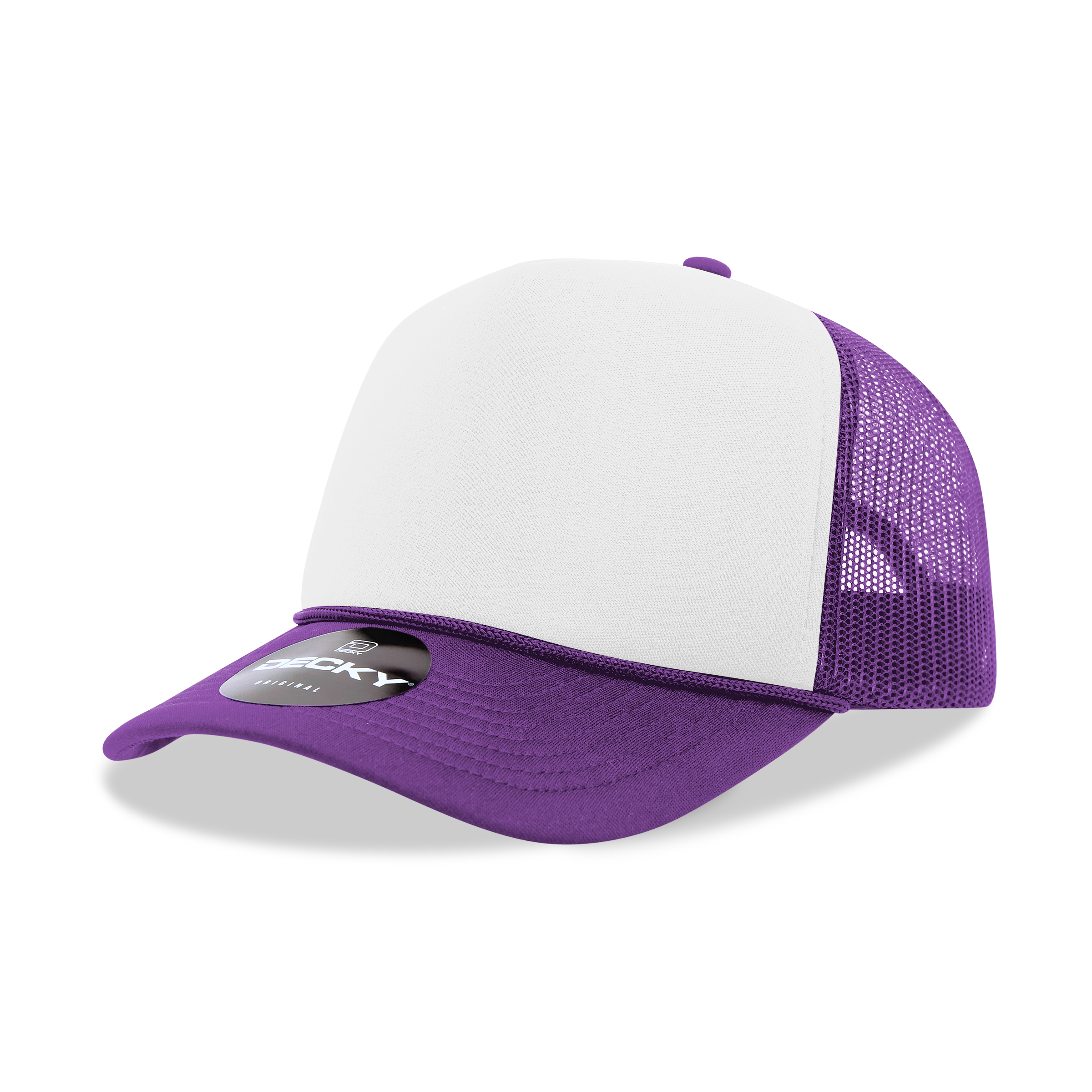 DECKY CLASSIC 6025 Mid Profile 5-Panel Foam Trucker Hat, Black | 6025-1BLK