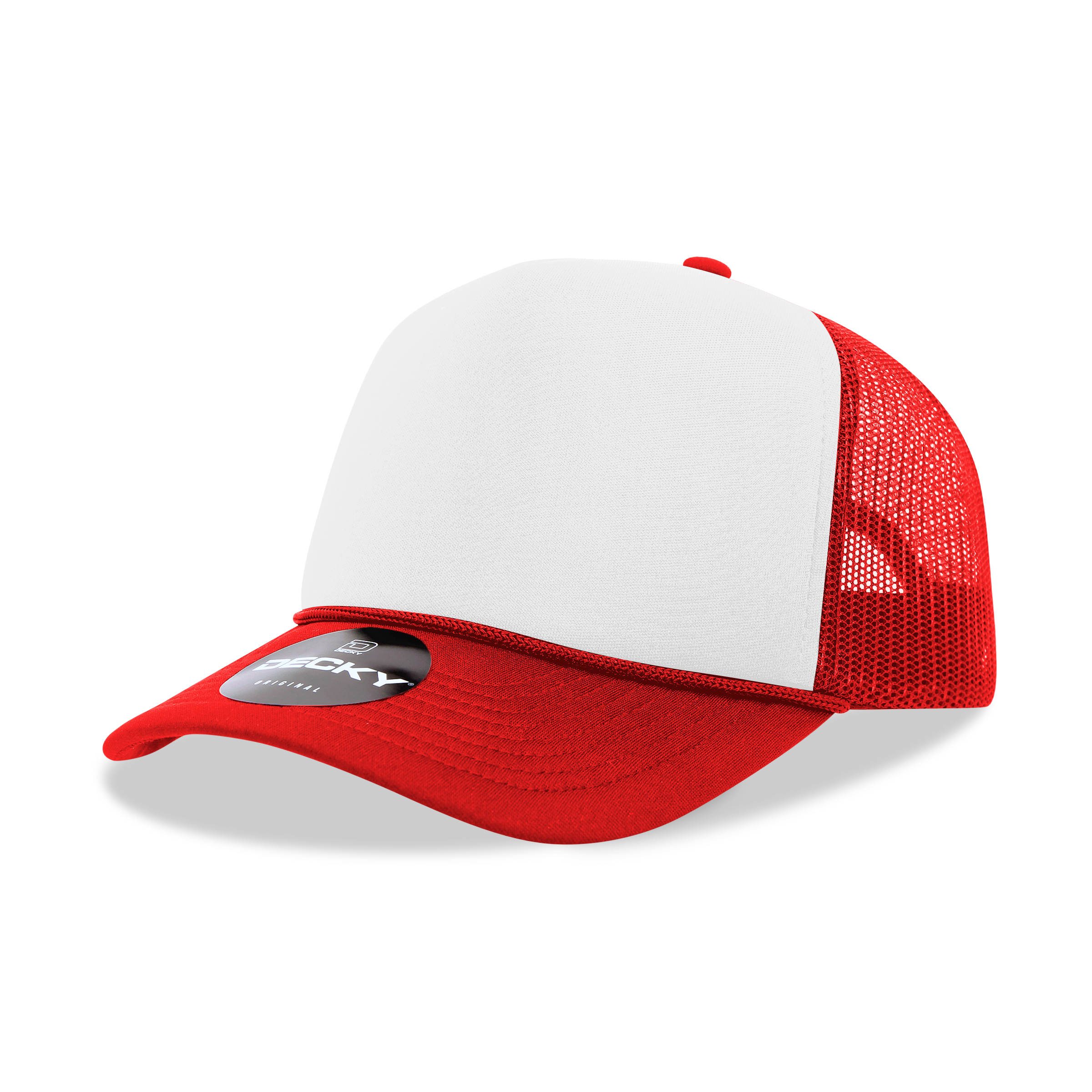 DECKY CLASSIC 6025 Mid Profile 5-Panel Foam Trucker Hat, Black | 6025-1BLK