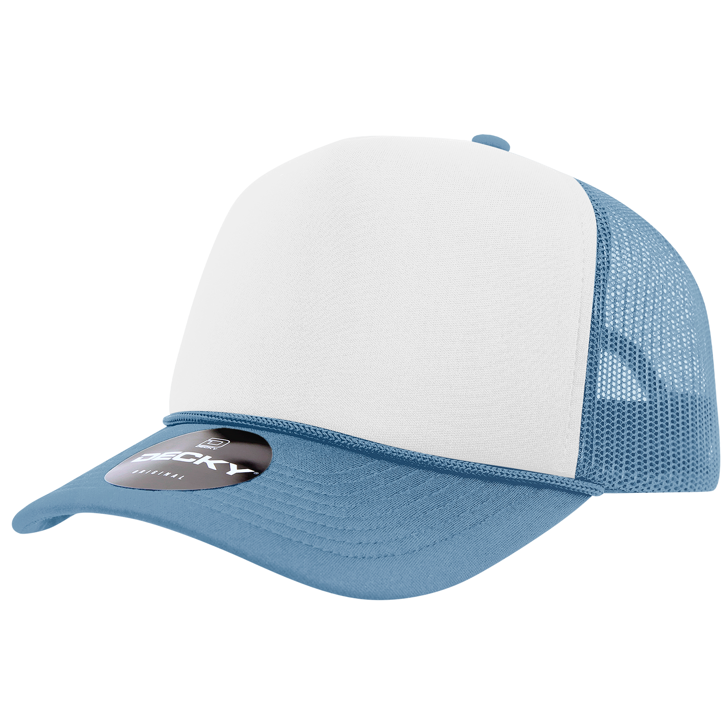 DECKY CLASSIC 6025 Mid Profile 5-Panel Foam Trucker Hat, Black | 6025-1BLK