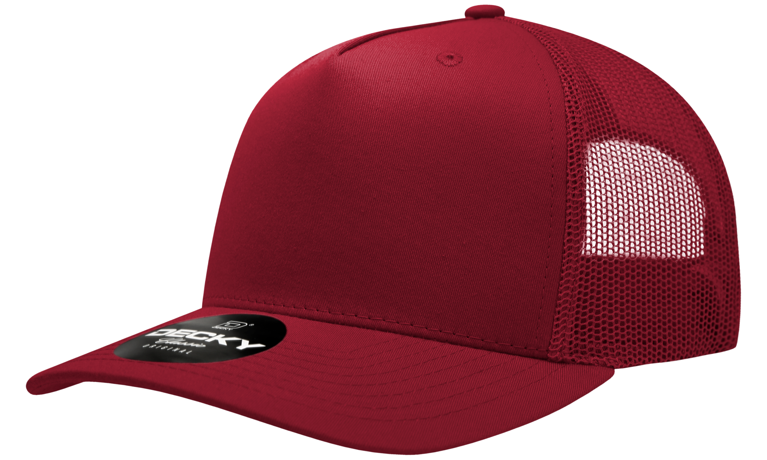 Decky 6030 5-Panel Mid Profile Structured Cotton Blend Trucker Hat