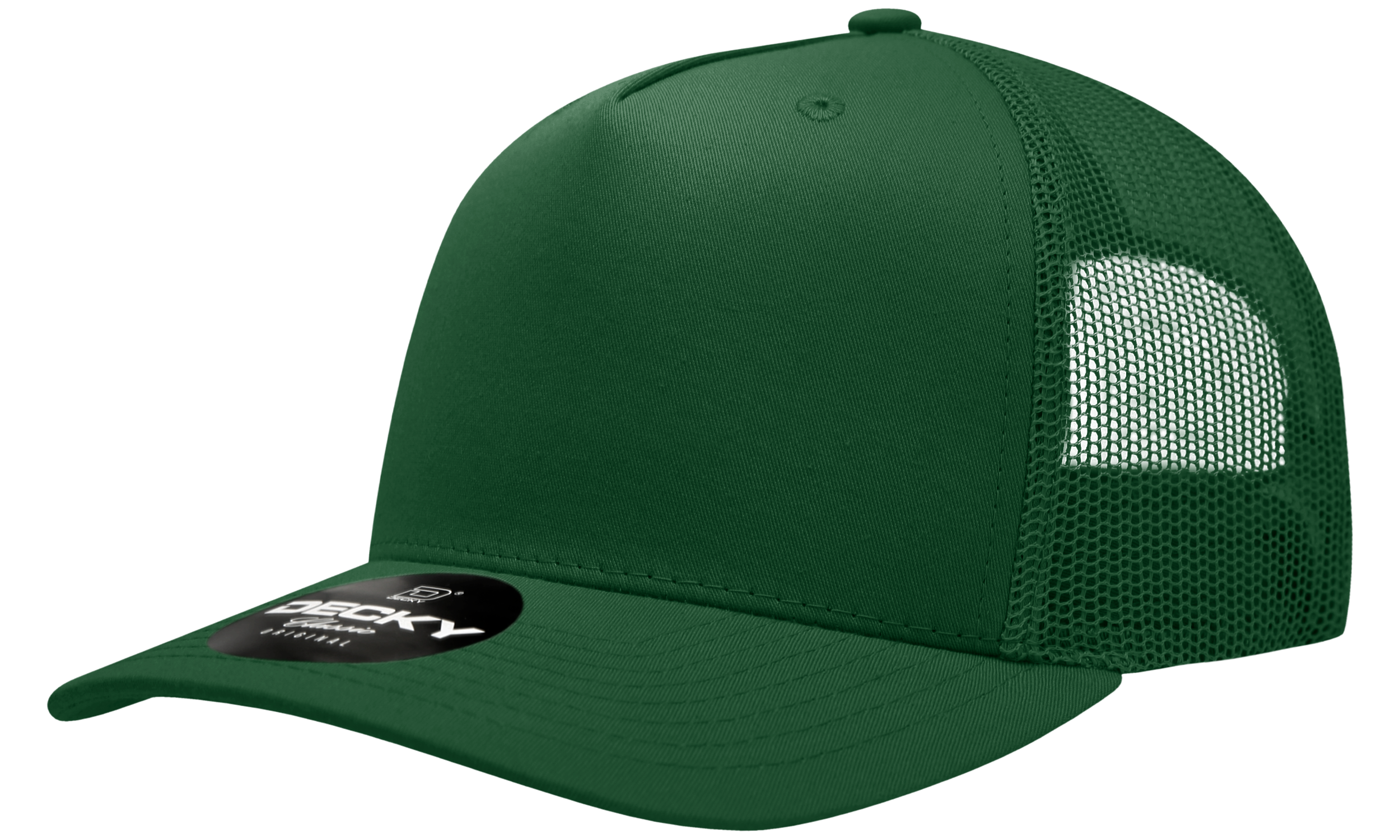 Decky 6030 5-Panel Mid Profile Structured Cotton Blend Trucker Hat