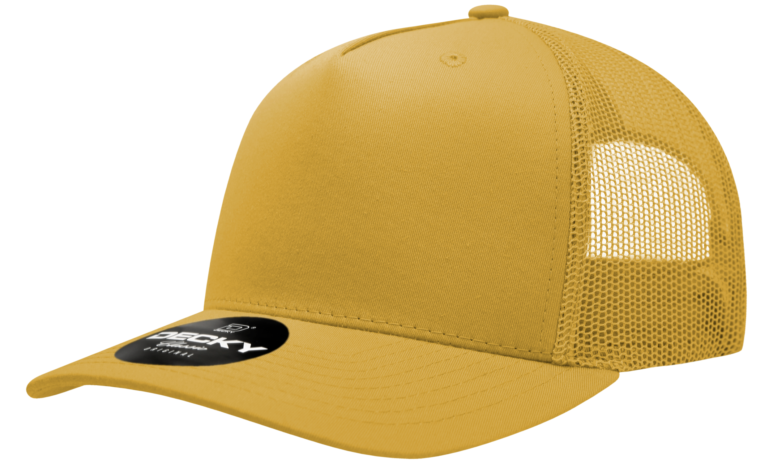 Decky 6030 5-Panel Mid Profile Structured Cotton Blend Trucker Hat