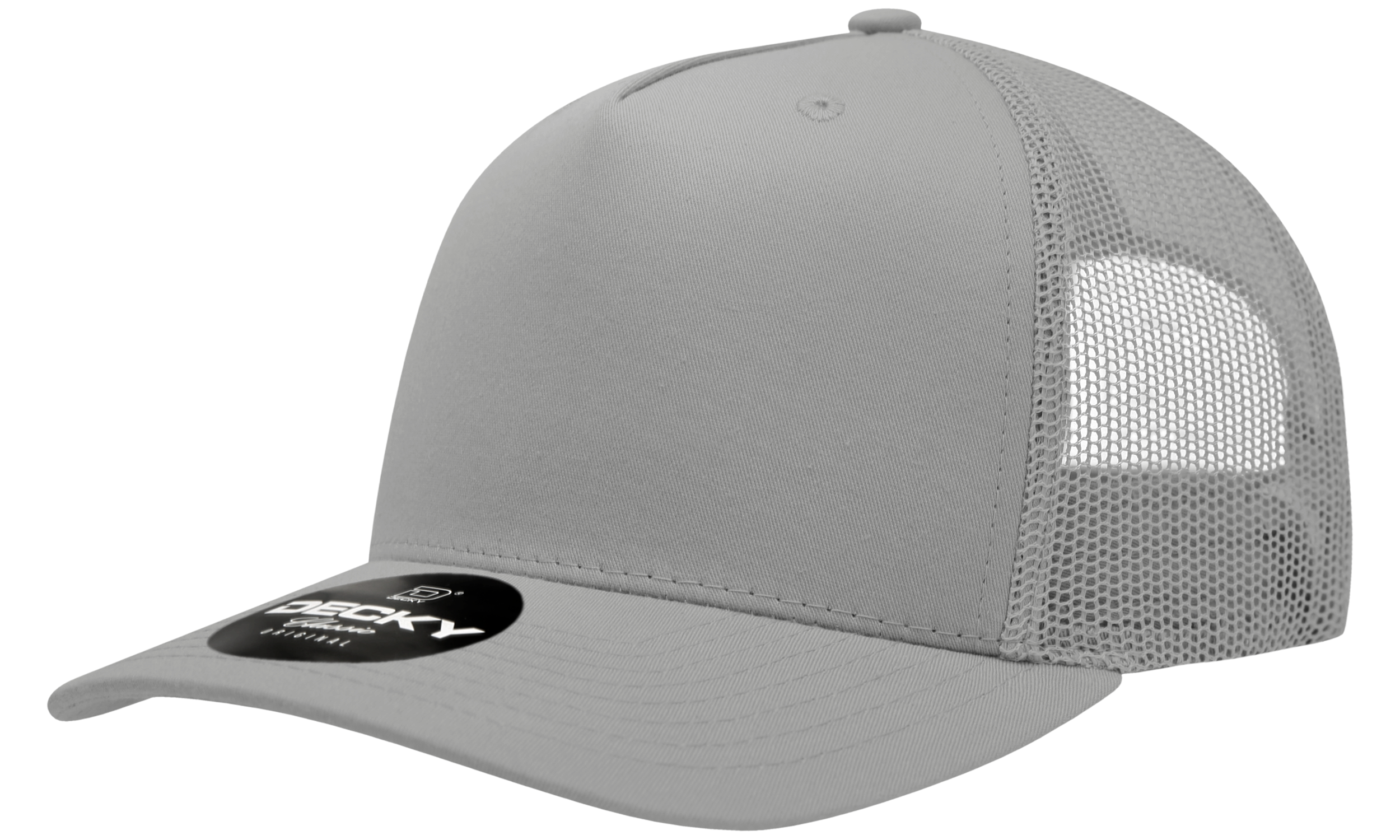 Decky 6030 5-Panel Mid Profile Structured Cotton Blend Trucker Hat