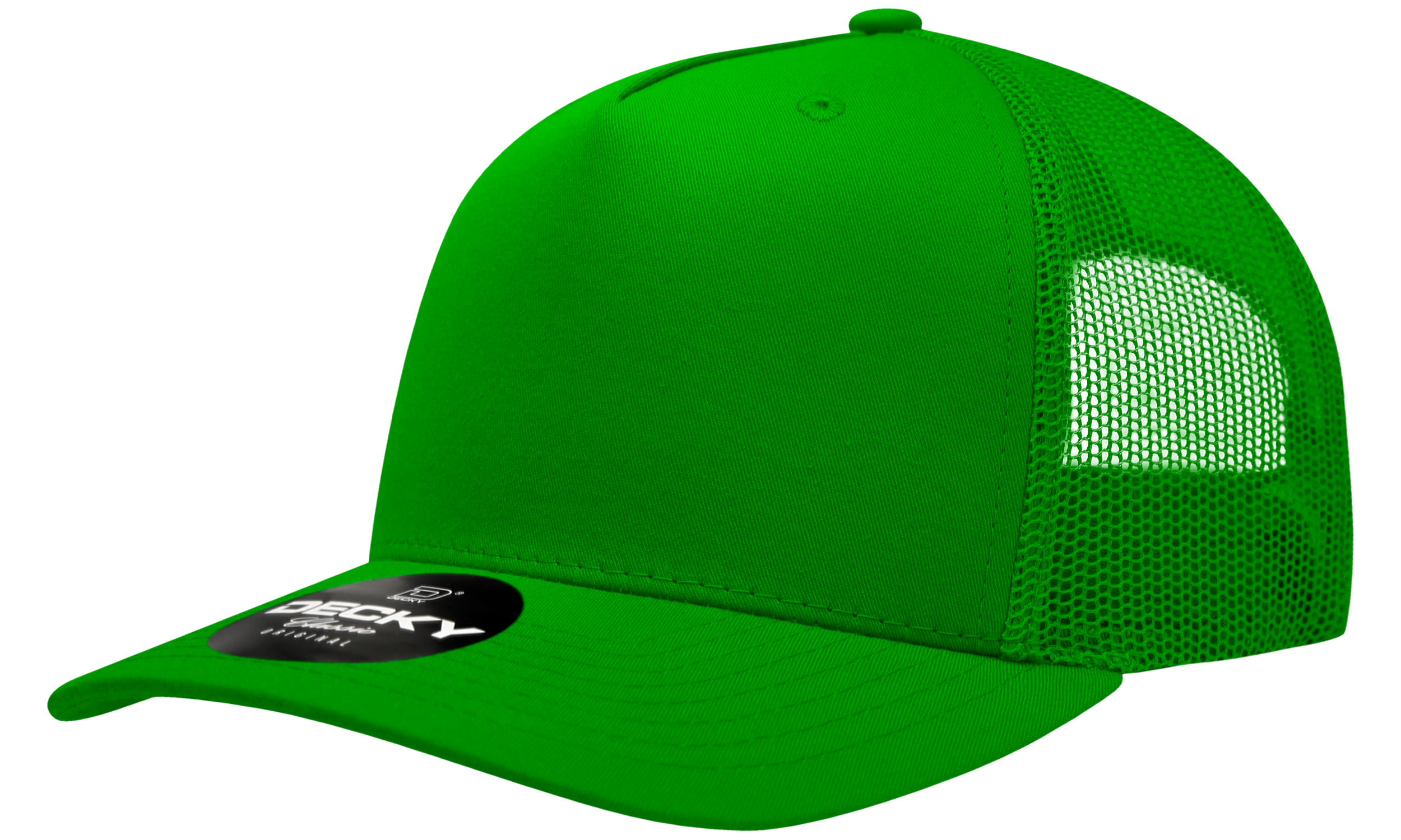 Decky 6030 5-Panel Mid Profile Structured Cotton Blend Trucker Hat