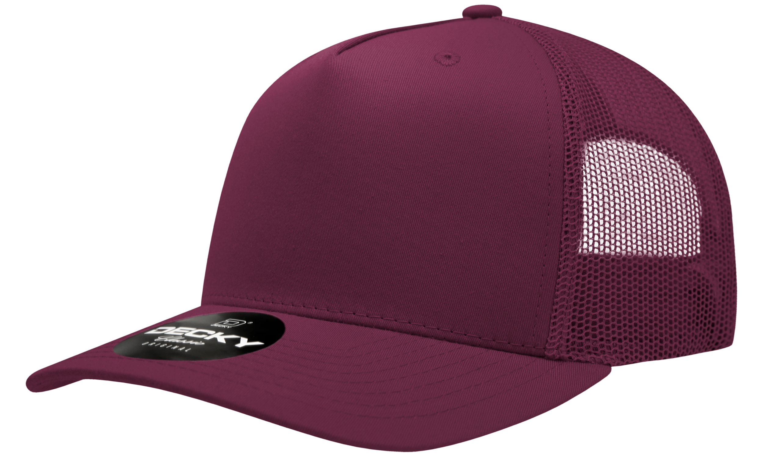 Decky 6030 5-Panel Mid Profile Structured Cotton Blend Trucker Hat
