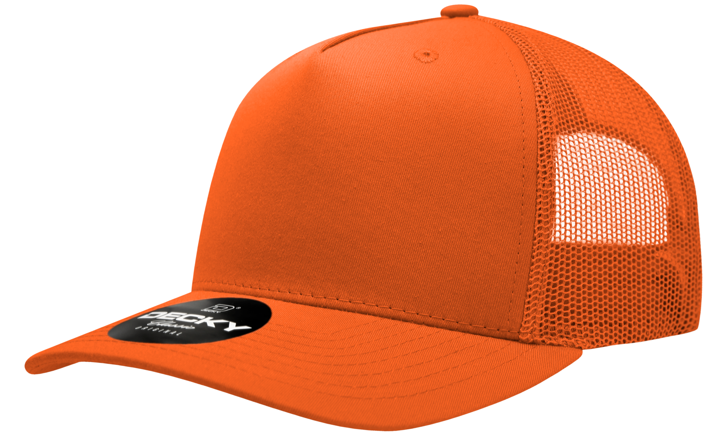 Decky 6030 5-Panel Mid Profile Structured Cotton Blend Trucker Hat