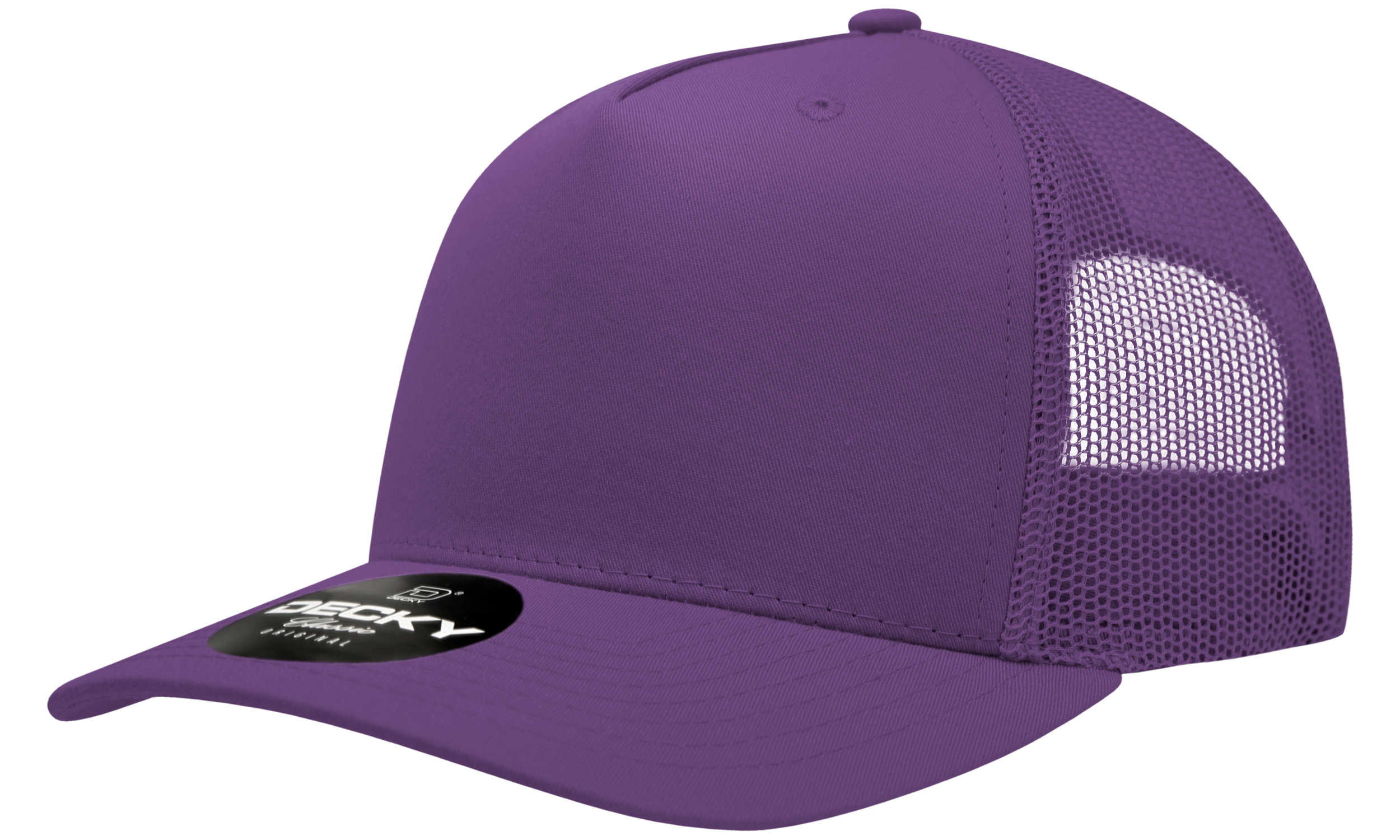 Decky 6030 5-Panel Mid Profile Structured Cotton Blend Trucker Hat