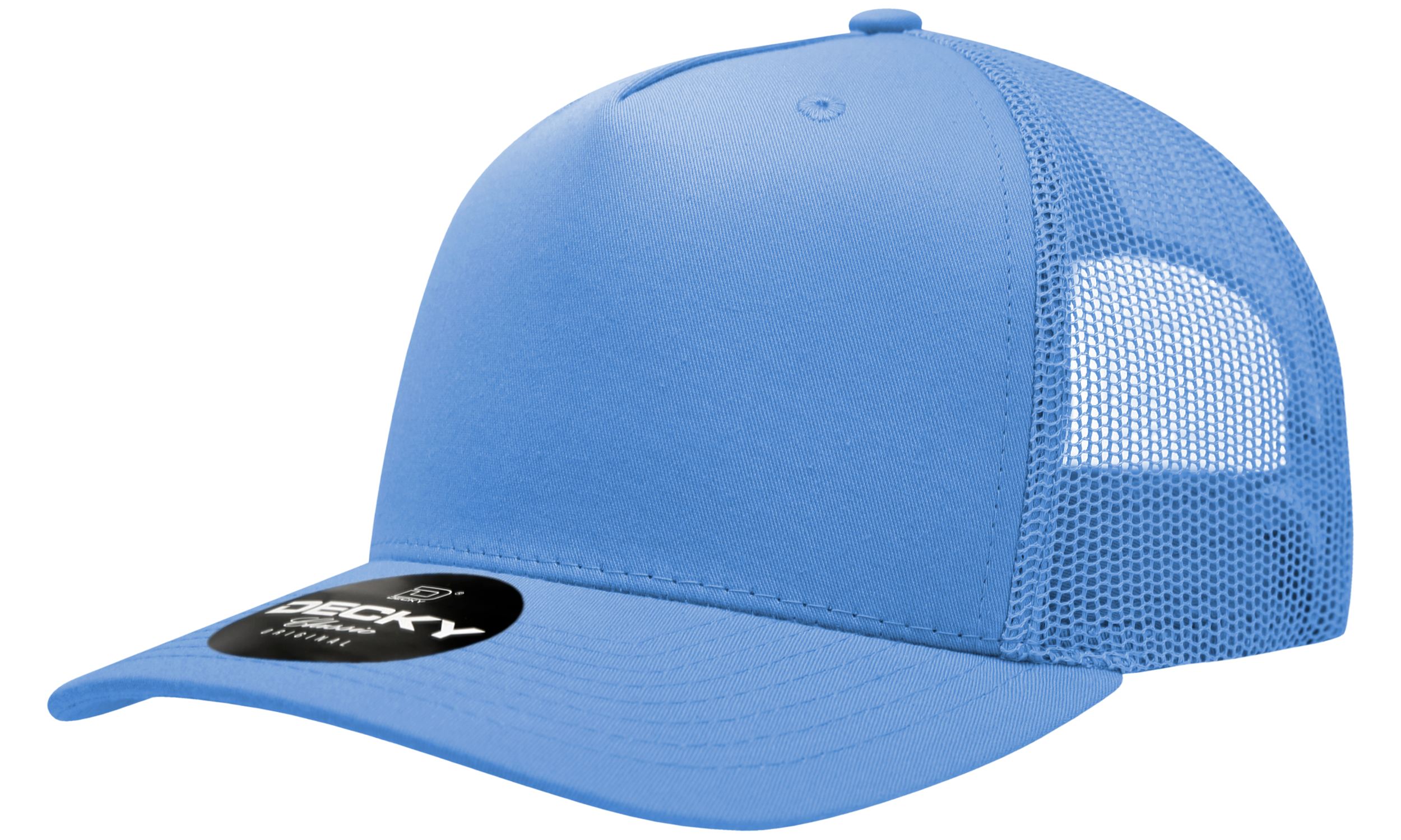Decky 6030 5-Panel Mid Profile Structured Cotton Blend Trucker Hat