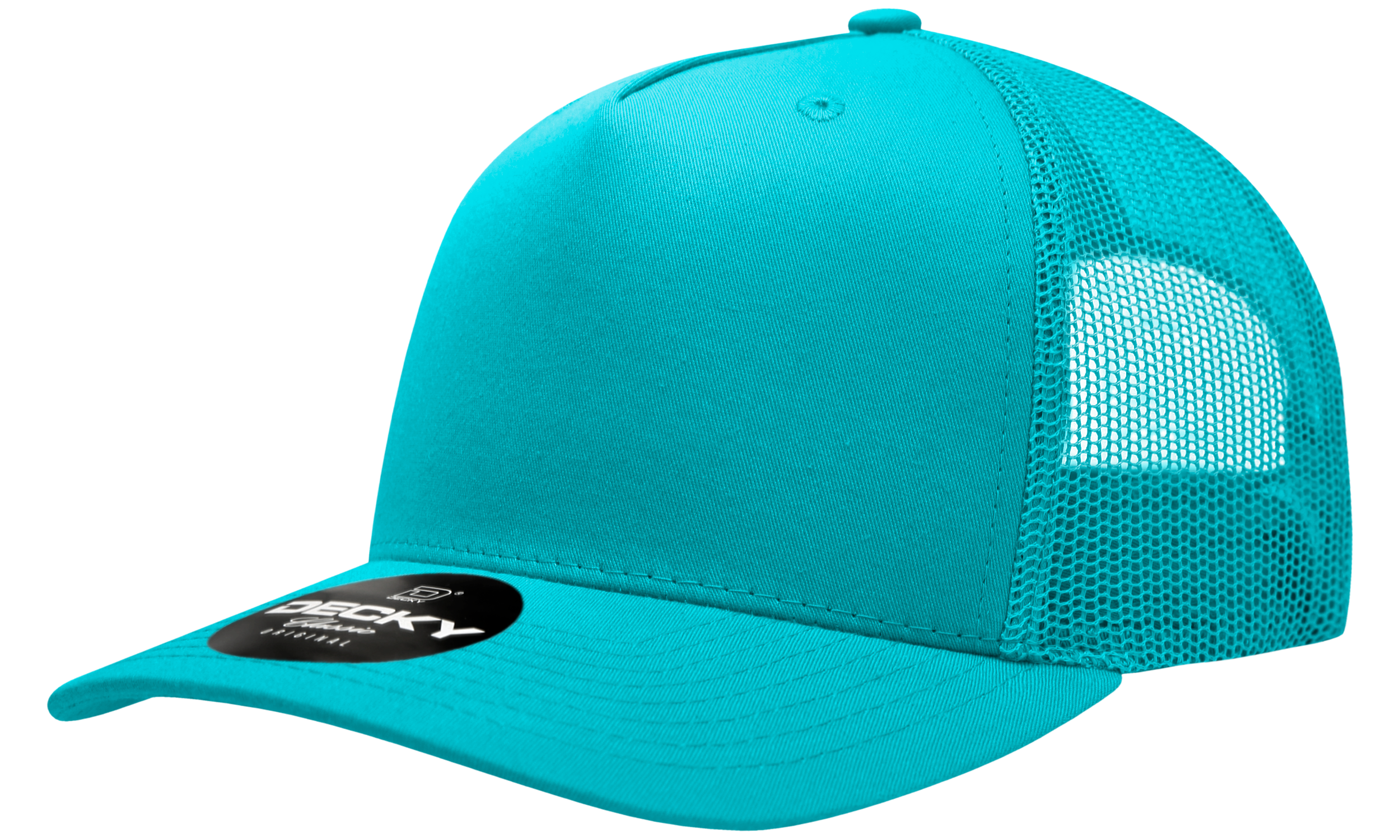 Decky 6030 5-Panel Mid Profile Structured Cotton Blend Trucker Hat