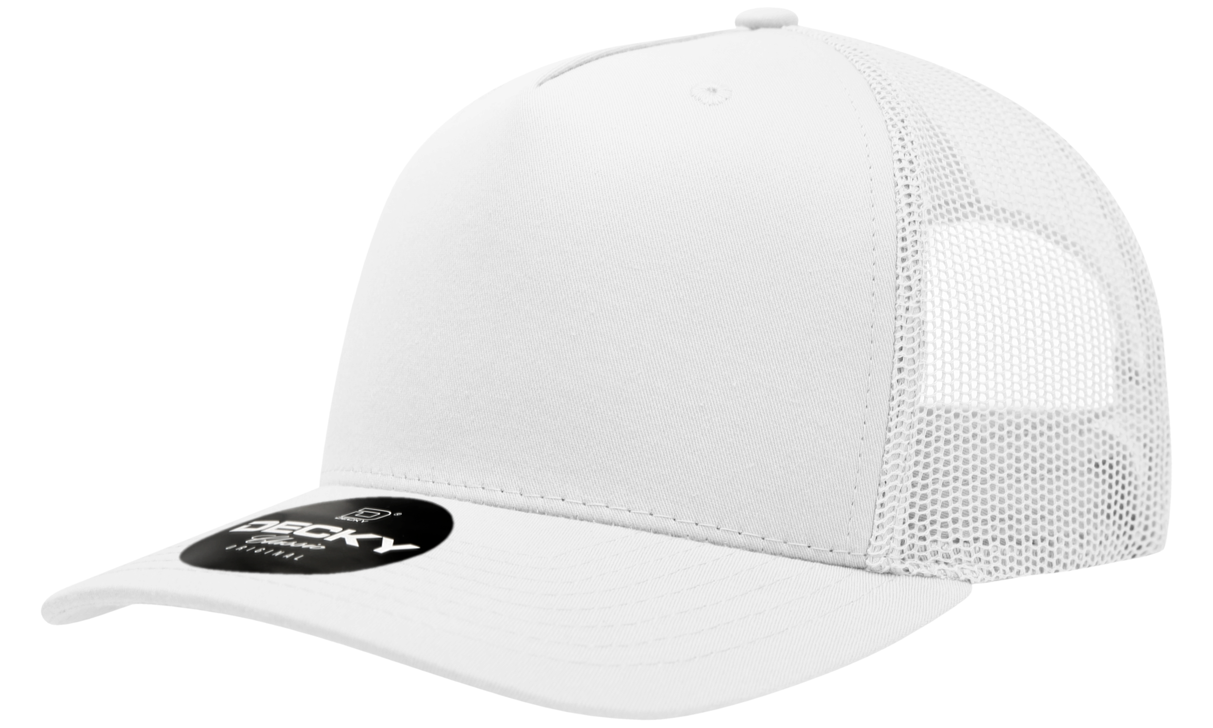 Decky 6030 5-Panel Mid Profile Structured Cotton Blend Trucker Hat