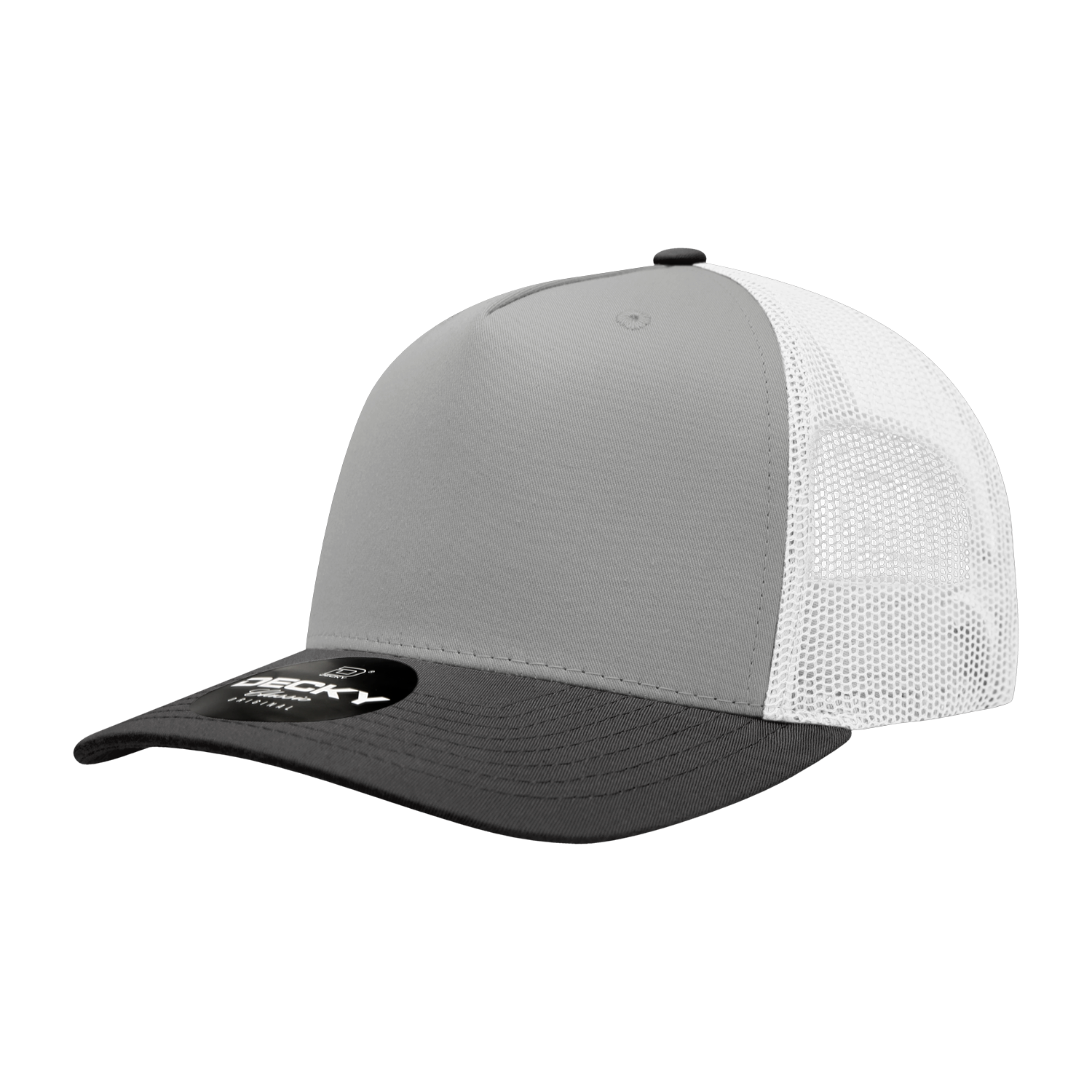 Decky 6030 5-Panel Mid Profile Structured Cotton Blend Trucker Hat