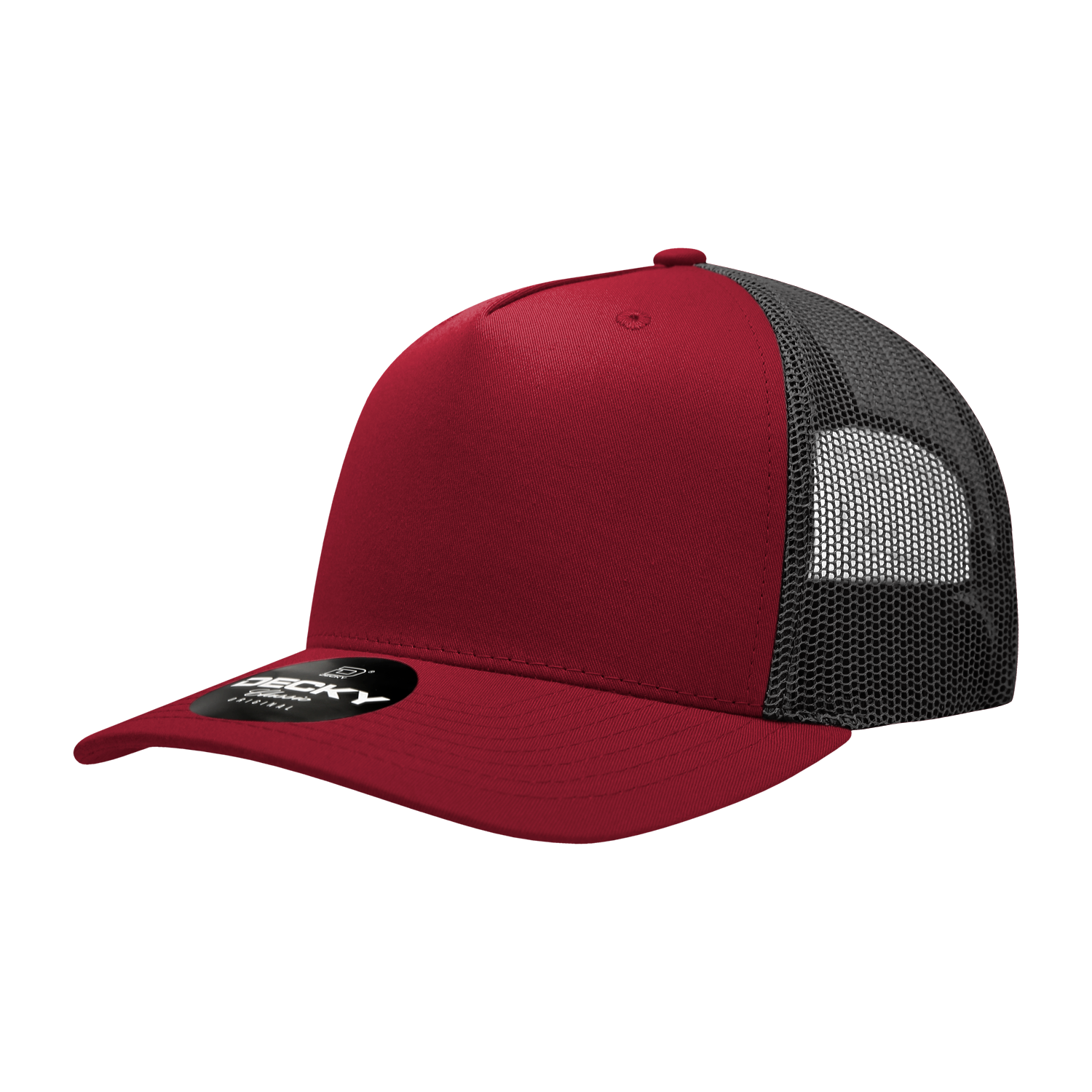 Decky 6030 5-Panel Mid Profile Structured Cotton Blend Trucker Hat
