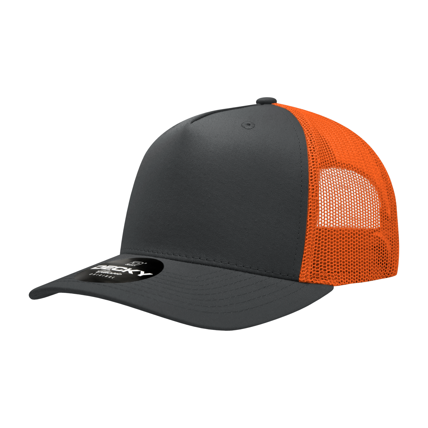 Decky 6030 5-Panel Mid Profile Structured Cotton Blend Trucker Hat