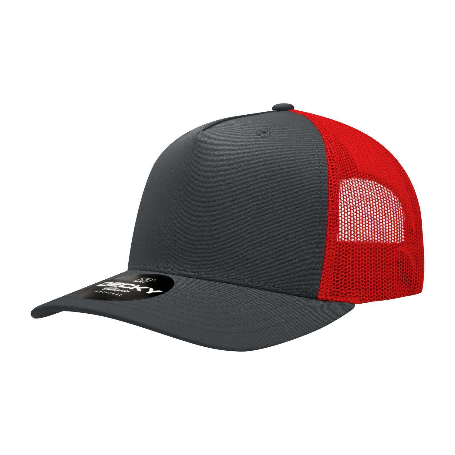 Decky 6030 5-Panel Mid Profile Structured Cotton Blend Trucker Hat