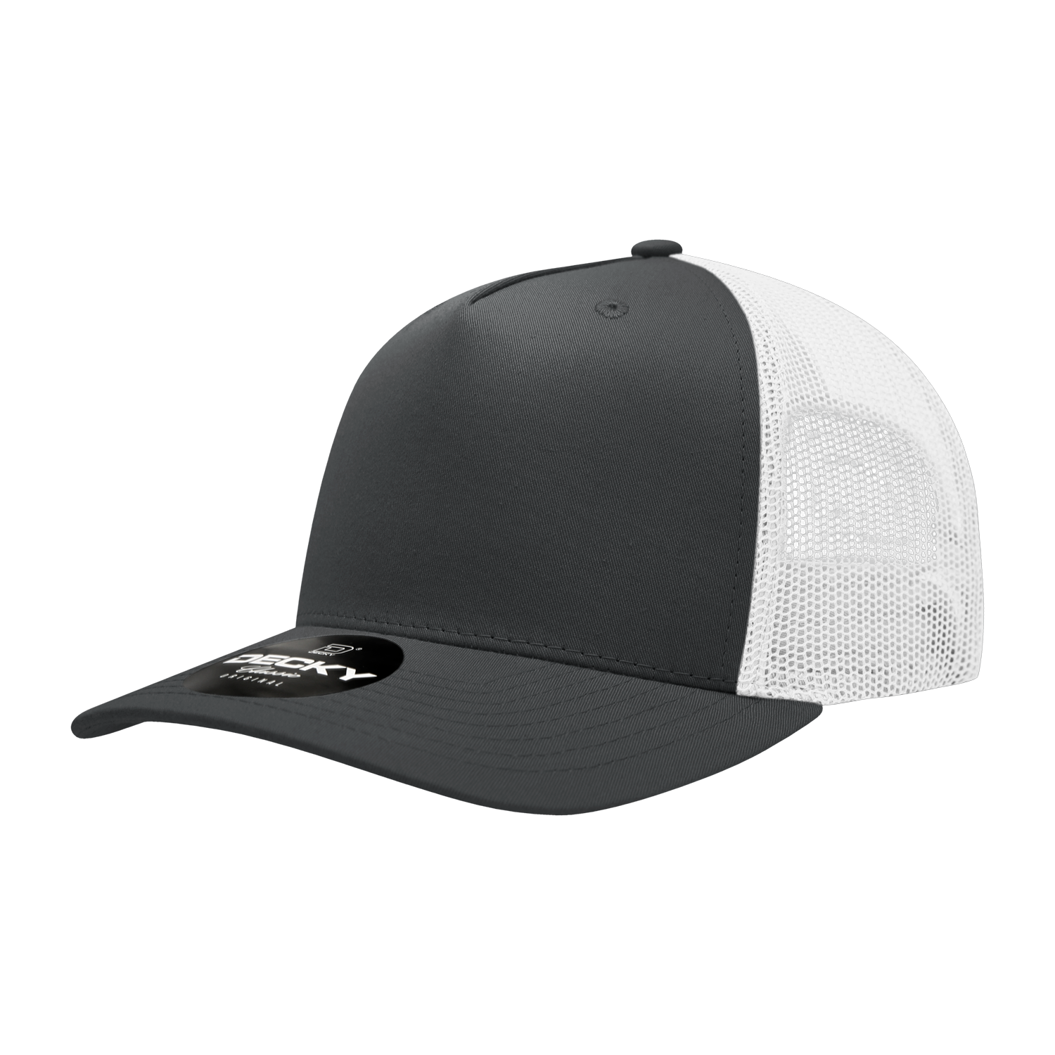 Decky 6030 5-Panel Mid Profile Structured Cotton Blend Trucker Hat