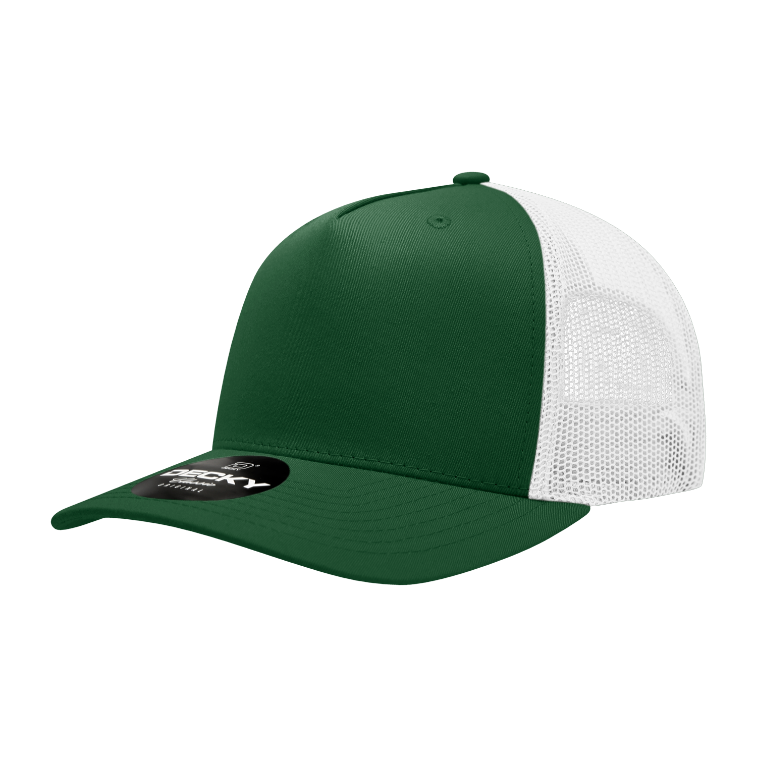 Decky 6030 5-Panel Mid Profile Structured Cotton Blend Trucker Hat