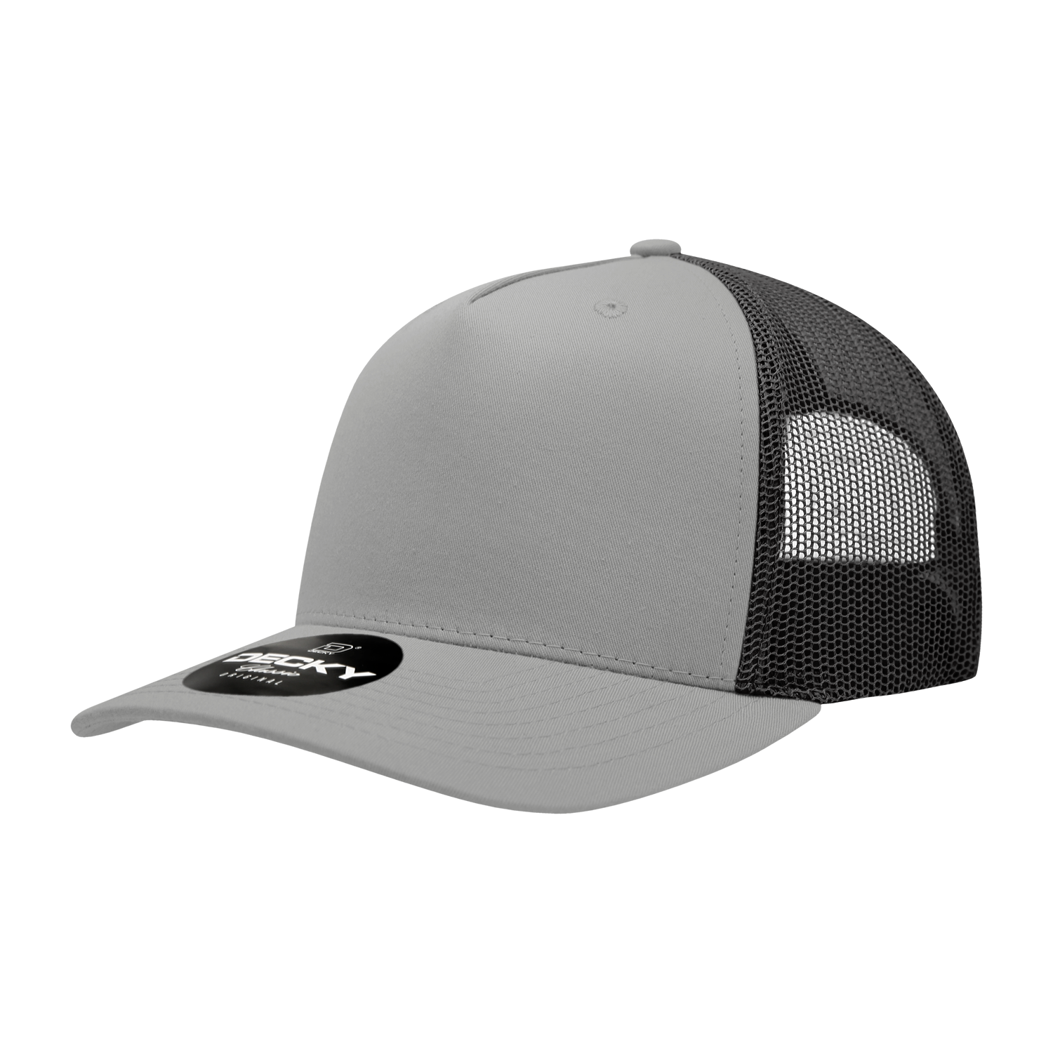 Decky 6030 5-Panel Mid Profile Structured Cotton Blend Trucker Hat