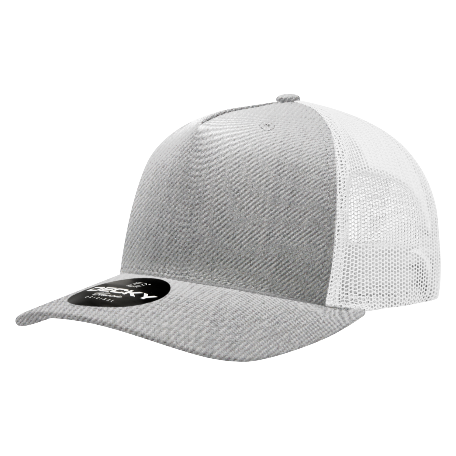 Decky 6030 5-Panel Mid Profile Structured Cotton Blend Trucker Hat