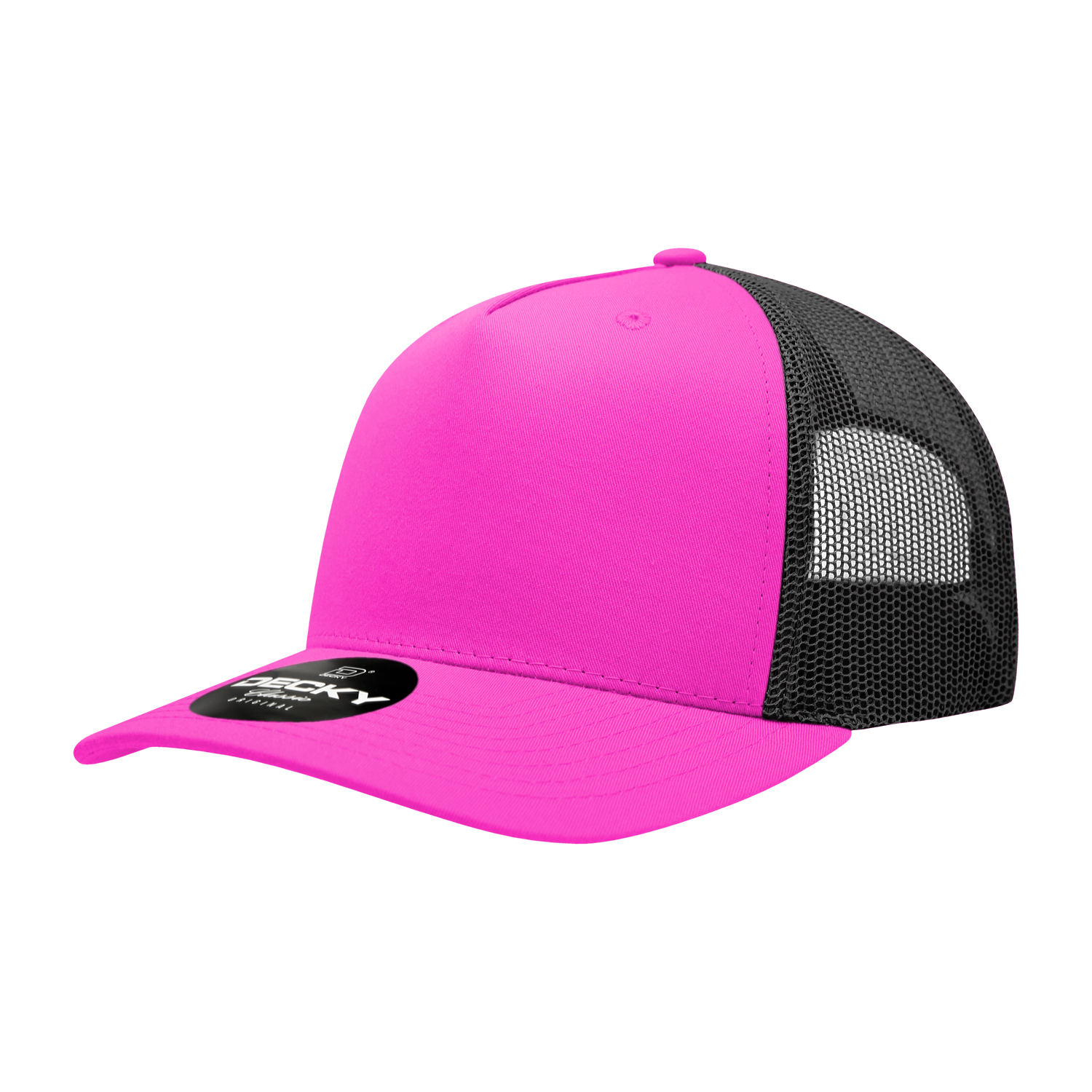 Decky 6030 5-Panel Mid Profile Structured Cotton Blend Trucker Hat