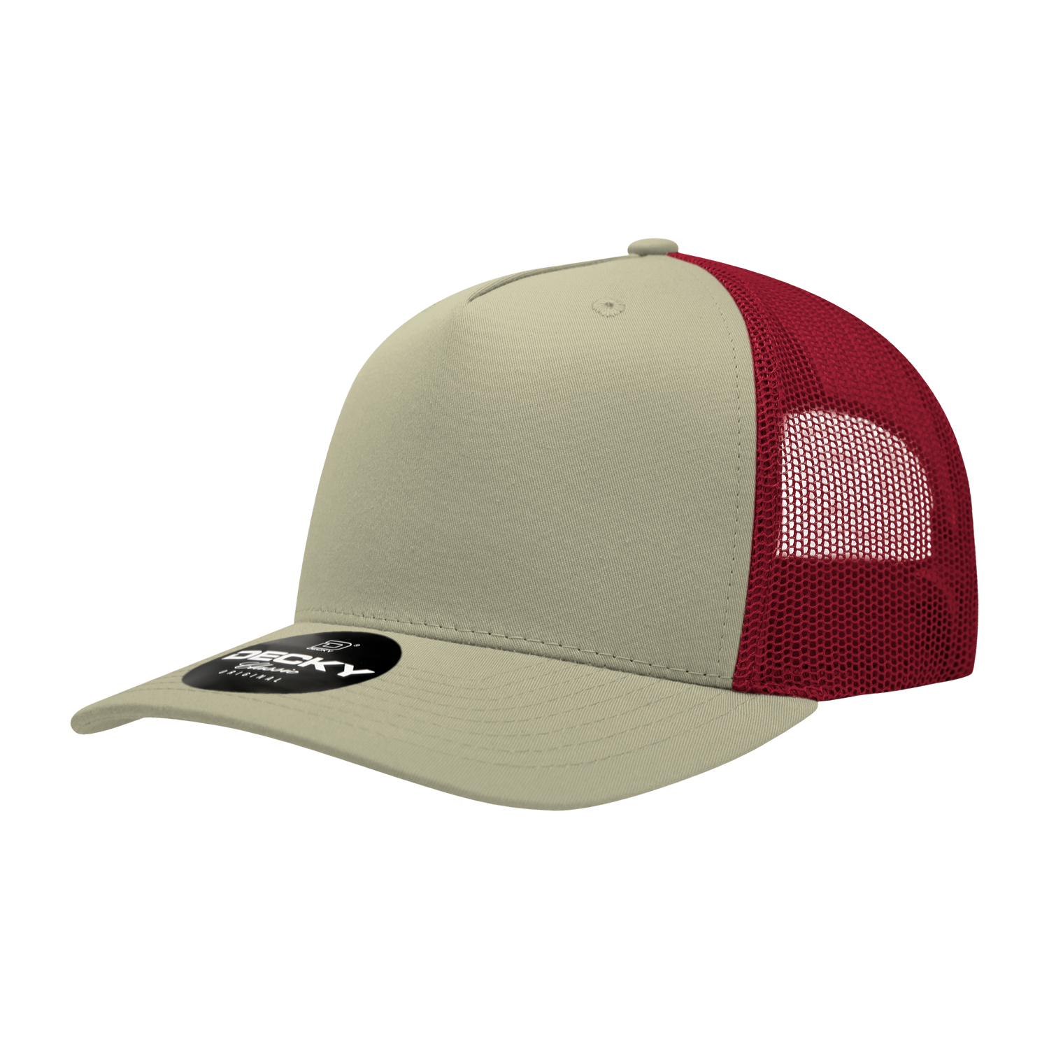 Decky 6030 5-Panel Mid Profile Structured Cotton Blend Trucker Hat