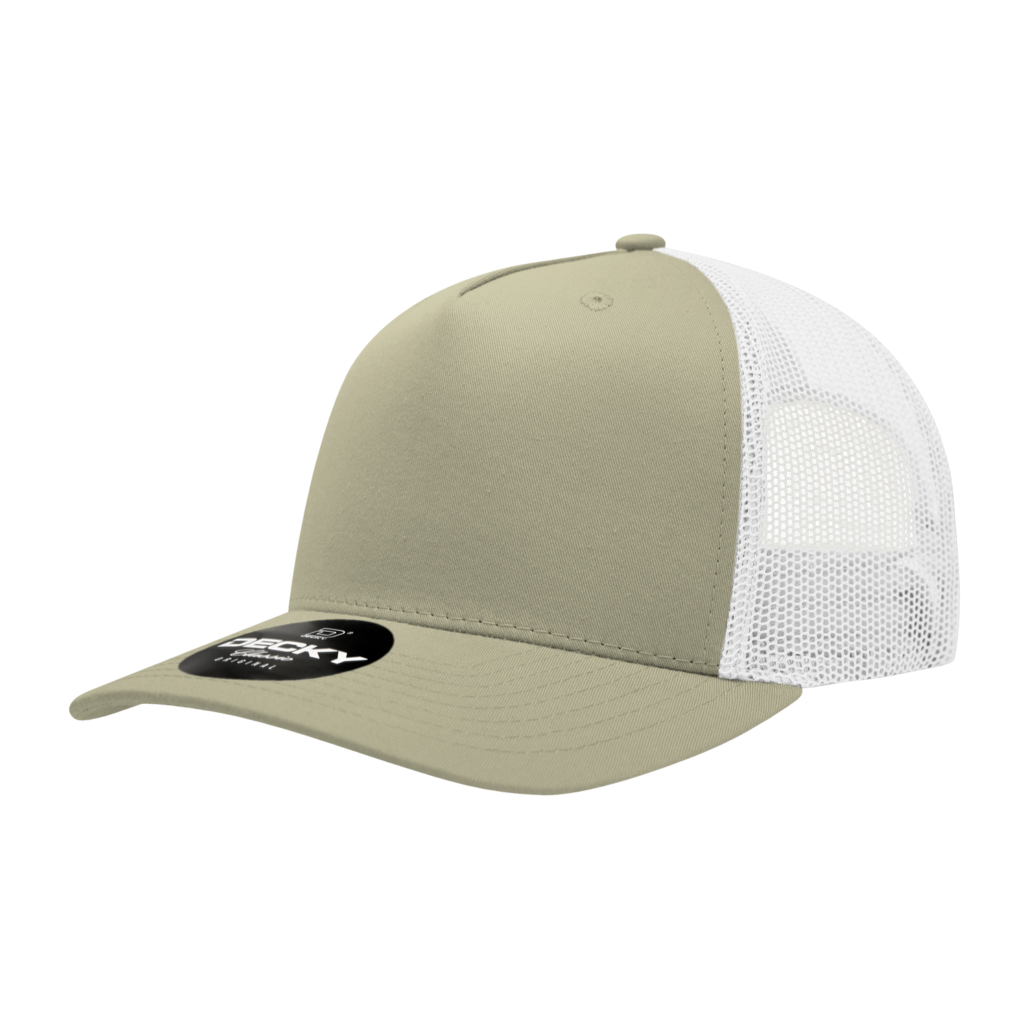 Decky 6030 5-Panel Mid Profile Structured Cotton Blend Trucker Hat