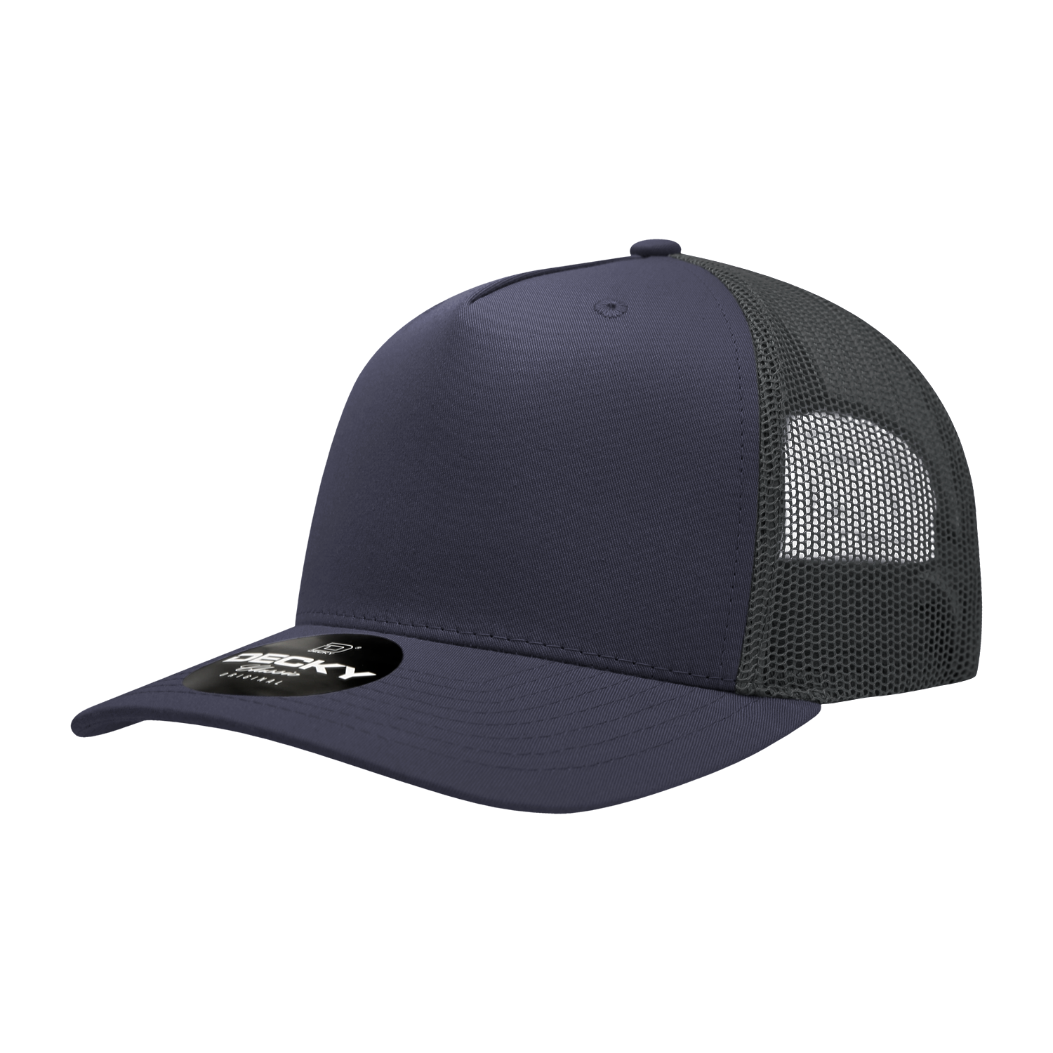 Decky 6030 5-Panel Mid Profile Structured Cotton Blend Trucker Hat