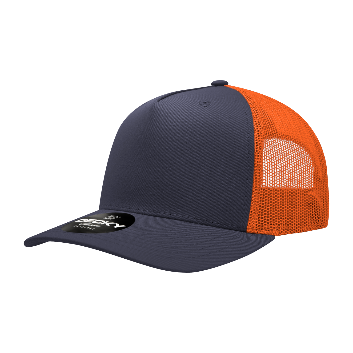 Decky 6030 5-Panel Mid Profile Structured Cotton Blend Trucker Hat