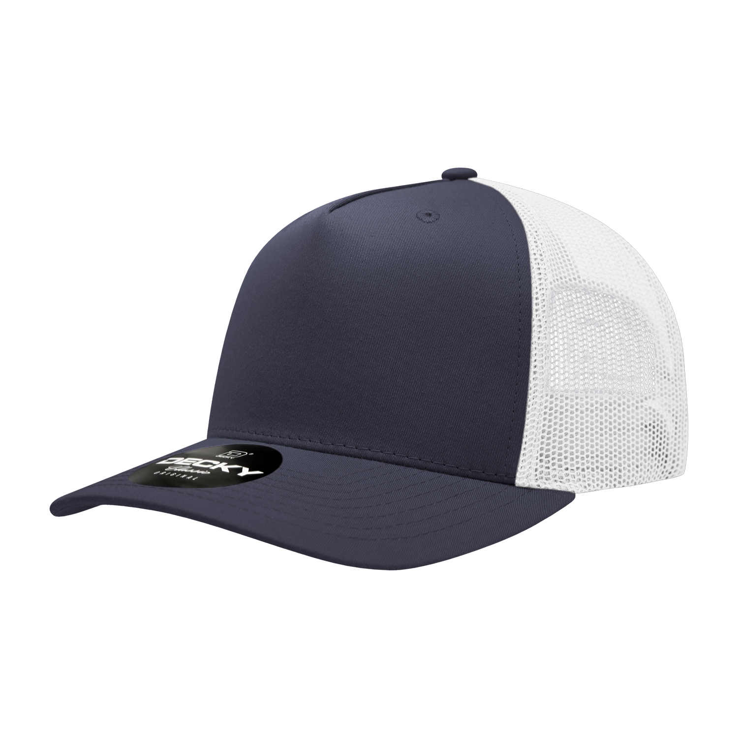 Decky 6030 5-Panel Mid Profile Structured Cotton Blend Trucker Hat